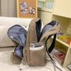 Large Capacity Backpack Lightweight Contrast Color Schoolbag Junior Senior High School Student Backpack with Coin Purse