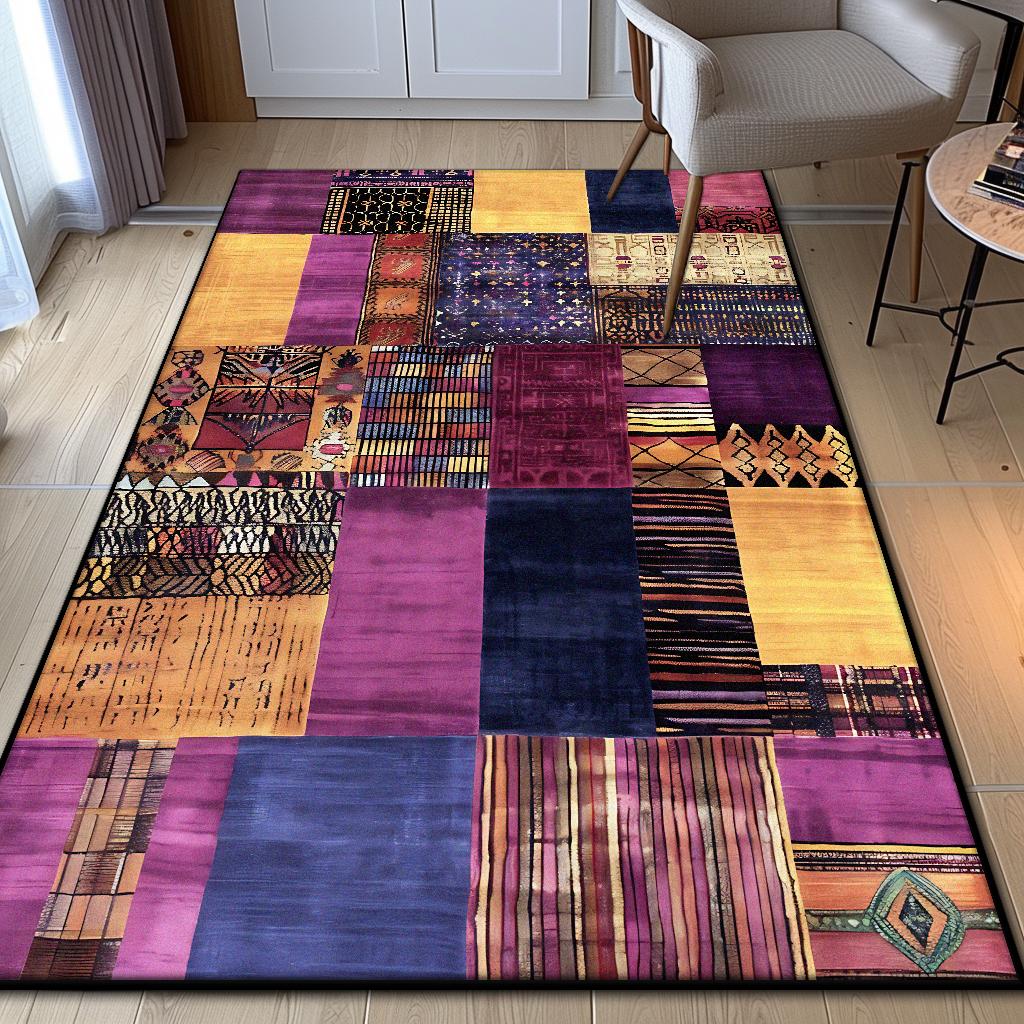 

New Persian Luxury Washable Carpet Geometric Living Room Decor Non-slip Rug for Bedroom Sofa Coffee Tables 60*90cm