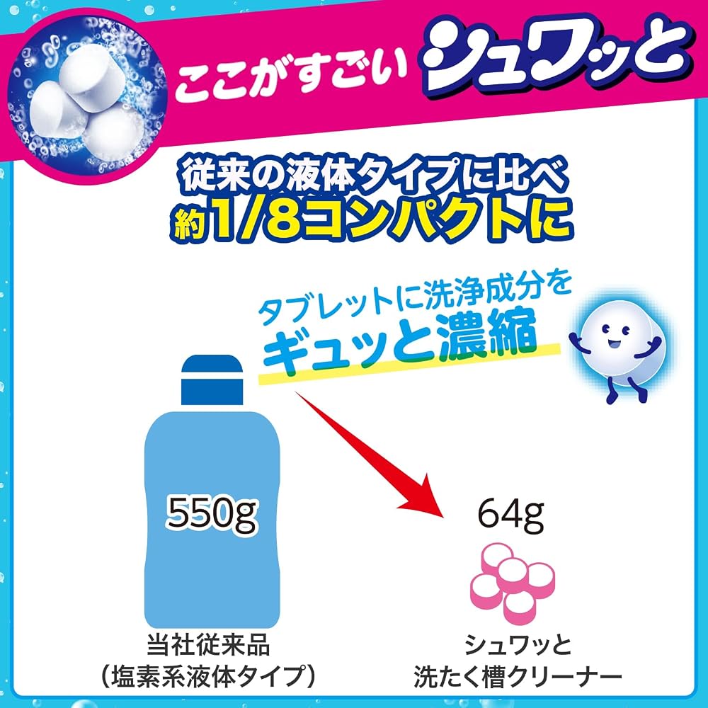 Japanisches Produkt Chlorbasierte Waschmaschinenreiniger-Tabletten 4 Stück - Geruchsneutralisierend & Reinigend für Frontlader