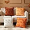Soft Plush Fabric Throw Pillow Covers Pumpkin Pattern Faux Wool Cushions  Living Room Bedroom