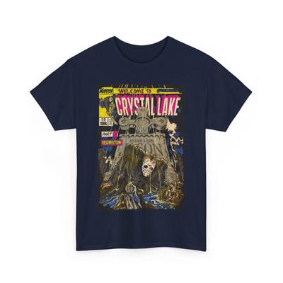 Friday The 13th Jason Voorhees Comic 100% Cotton T-shirt Mens Tees Top Unisex Heavy Cotton Tee
