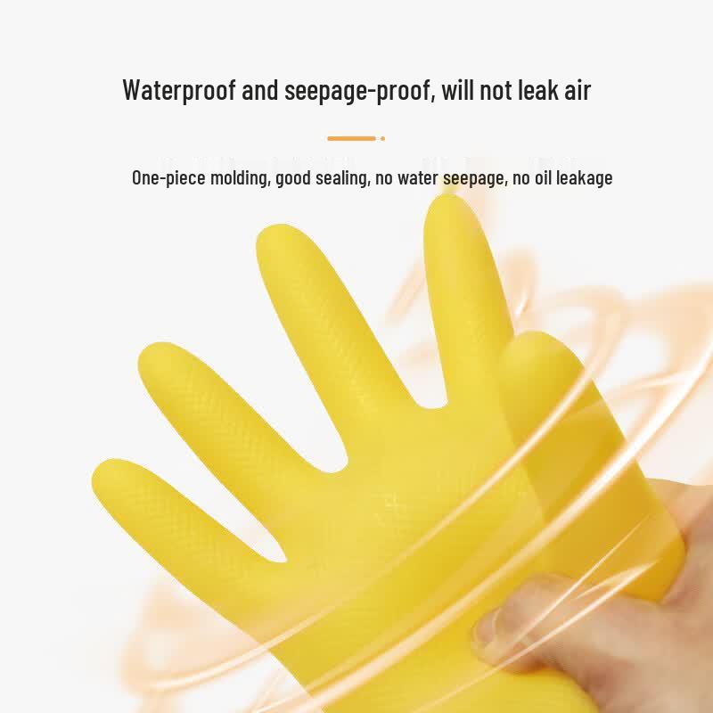 Thickened Waterproof Latex Cleaning Gloves (10 Pairs)