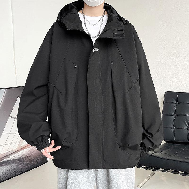 3-In-1 Outdoor Jacket Men's Removable Hooded Tooling Jacket Japanese Mountaineering Jacket