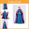 Betoverend Frozen Elsa Koningin Kostuum Voor Volwassenen Met Elegante Katoenmix Stof