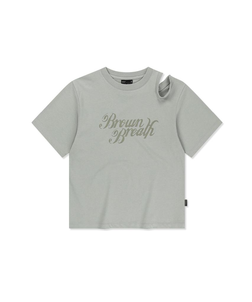 BROWNBREATH W Cut Out Tee - Gray