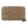 Coach Zip Around 17 Classic Monogram Coated Canvas Coin Purse ID Card Holder Wallet Women Wallet Khaki 88913-IME74
