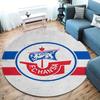 Kulatý koberec FC Hansa Rostock, Koberec do obývacího pokoje, ložnice, k pohovce, herny, Dekorace, Protiskluzová podložka