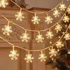 Christmas Lights Fairy Lights Snowflake String Light Battery Operated Snowflake for Bedroom Garden Wedding Birthday Decoration
