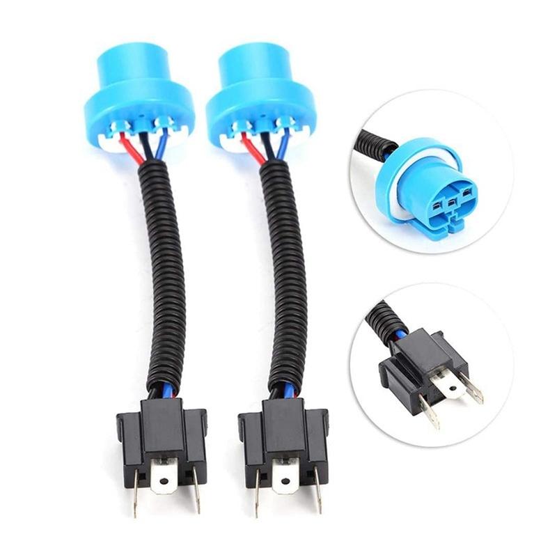 H11 to H1 Adapter Cable H7 Headlight Bulb Wire Car Fog Light Convert 9007 Socket Harness Moto Headlamp Ceramic Plug