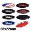 58x22mm Alloy Auto Steering Wheel Emblem Badge Sticker for Mondeo Edge Ecosport Transit ST RS Fiesta Kuga Fusion Focus 2 3