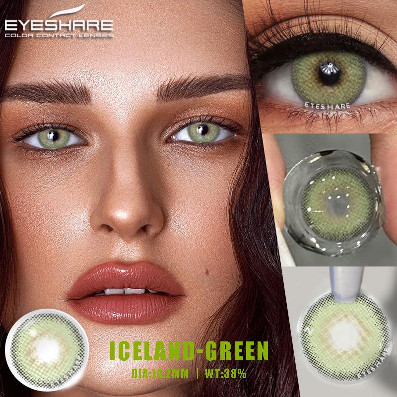 1 Pair Colorful Contact Lenses for Eyes Blue Eye Color Lenses Gray Colored Pupils for Eyes Green Lenses Eye Contacts