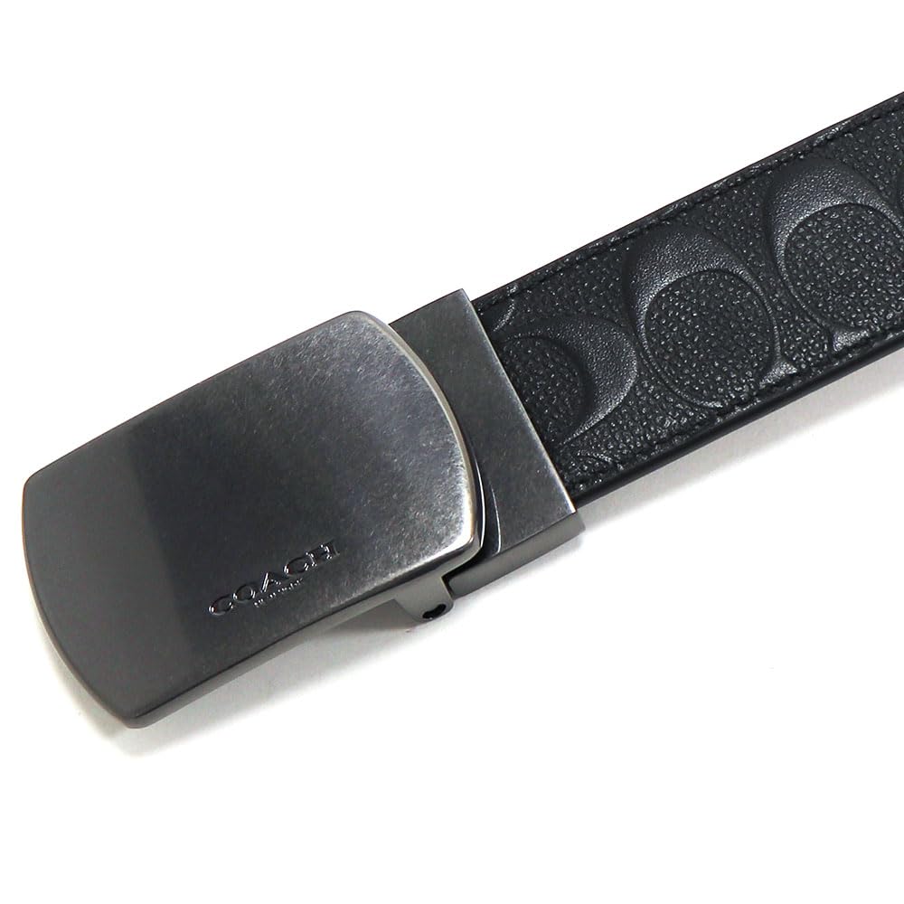 Black X Dark CQ009 QBLVW [Coach] Men's Belt, Reversible, Saddle, [Used]