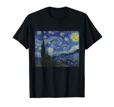 Sternennacht von Vincent Van Gogh - Berühmte Gemälde T-Shirt
