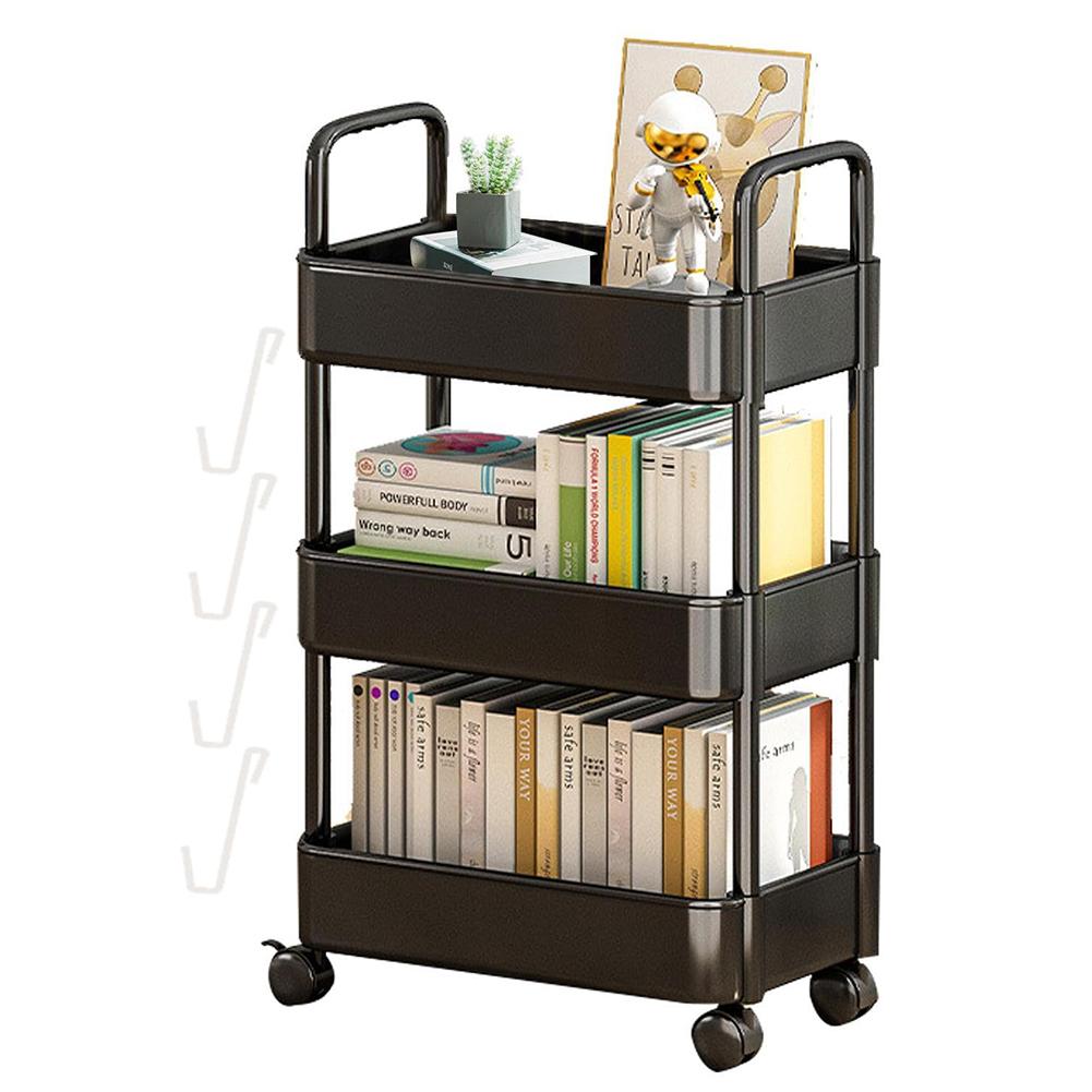 Large Capacity Bathroom Mobile Push Frame Toy Snack Storage Rack Bedside Storage Rack Kitchen Accessories Storage Rack