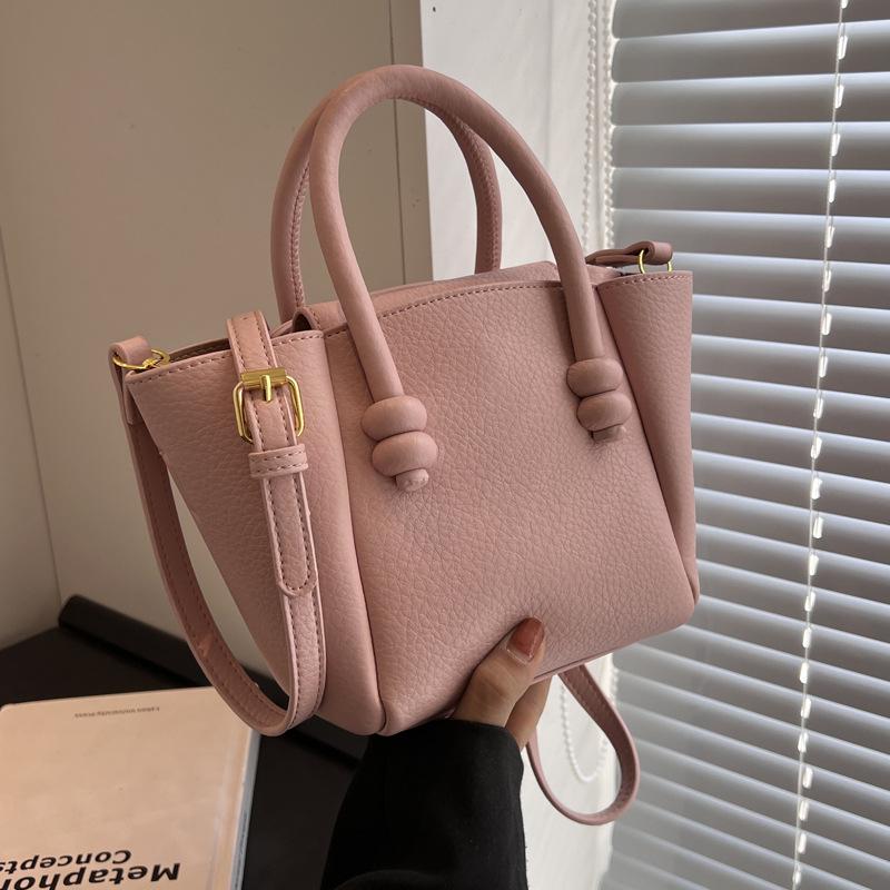 Fashionable Women PU Leather Pack  Summer New Simple Solid Color Crossbody Bag Casual Female Handle Bucket Bags