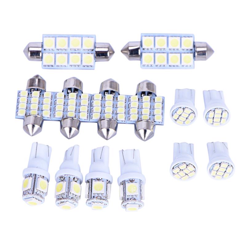 14x Car T10 LED Light Interior Bulb Package Kit For Map Dome License Plate Light