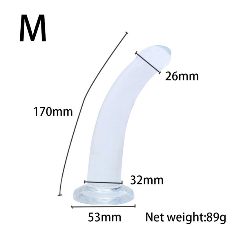 Woman Realistic Tpe Transparent Dildos  Penis Soft Artificial Strong Suction Cup Female Masturbation