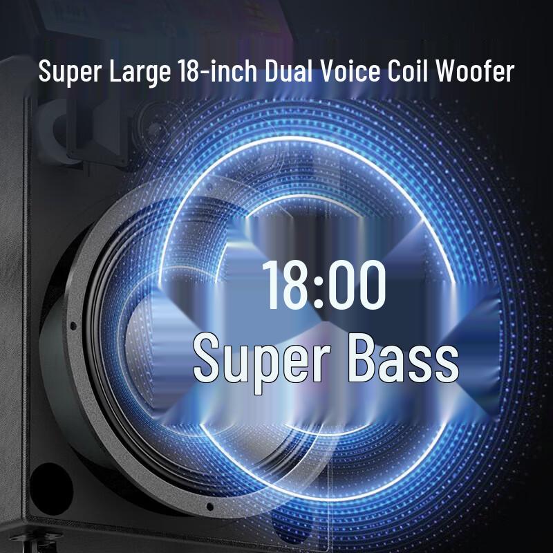 SANSUI PE Series Portable KTV Speaker with Display CN plug (adapter included) (CN version)