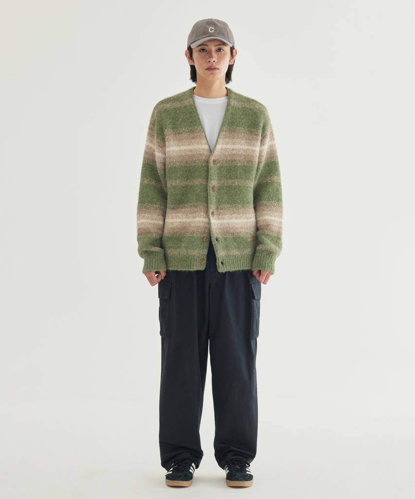 Covernat Gradient Stripe Cardigan Green