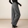 Fanzhen Women's High-Waist Thick Woolen Wide-Leg Pants