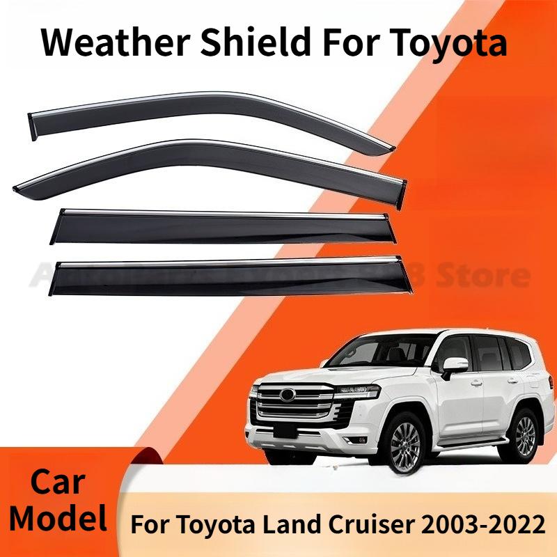 Modification Parts Weather Shield For Toyota Land Cruiser 2003-2022 Window Visor Rain Guard Deflector Windshield Rain Trim