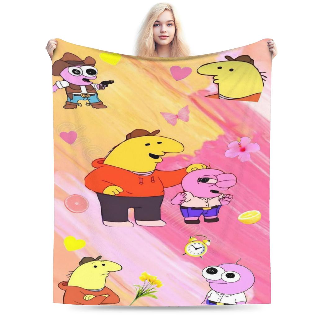 glep smiling friends Gift Blanket For Men Women Warm Cozy Fluffy  Throw Blankets for Bed 50x60 Inches Multiple Sizes