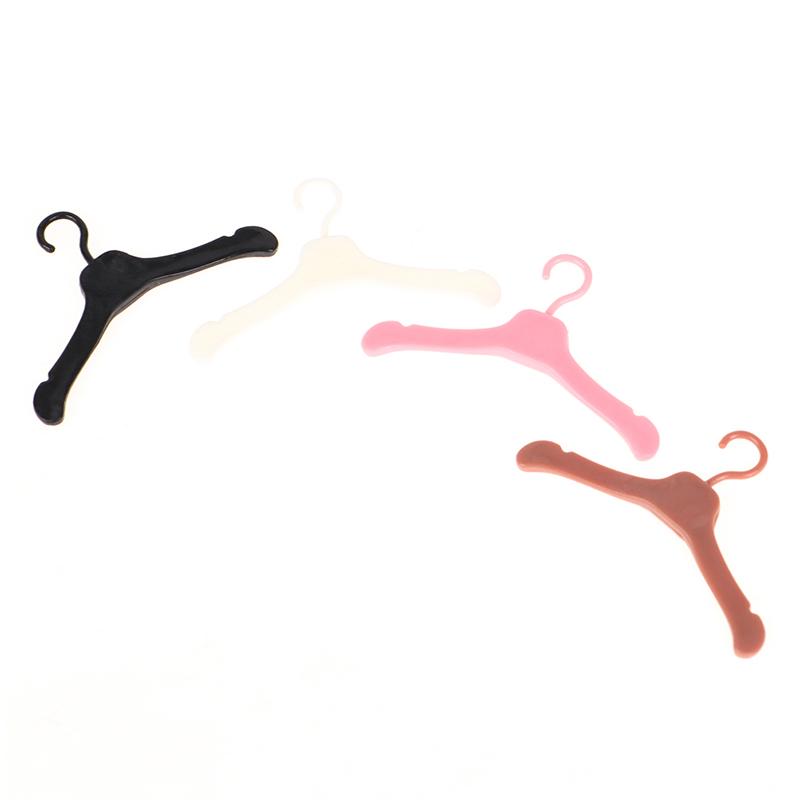 10ks Krásná ramínka Mini Roztomilý šatník Šaty Kabát Oblečení Plastové doplňky