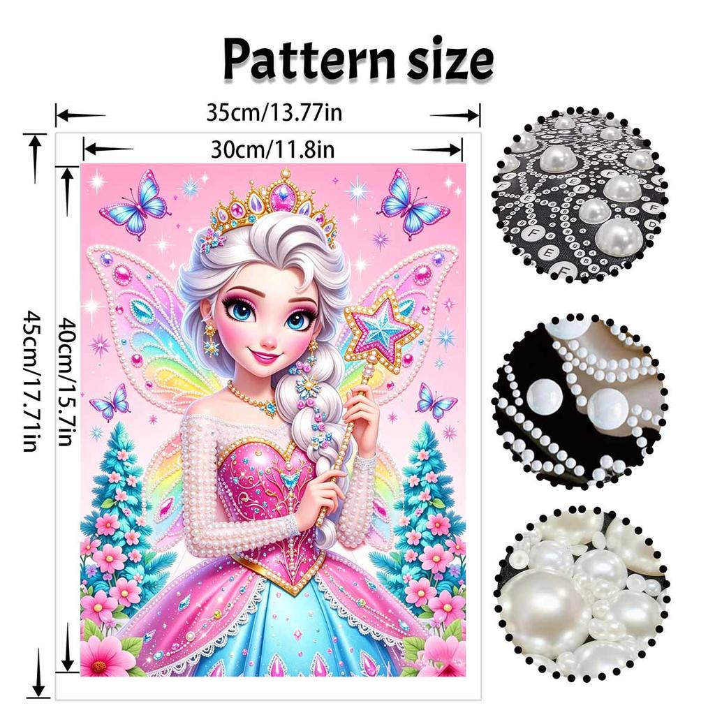 Disney Fairy Princess Pearl Painting Handmade Diy Pearl Art Painting Simple Living Room Hanging Painting Decoration