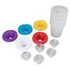 5pcs Colored Lids Spill Proof Paint Cups Multipurpose Design Pen Washing Cup  Arts And Crafts