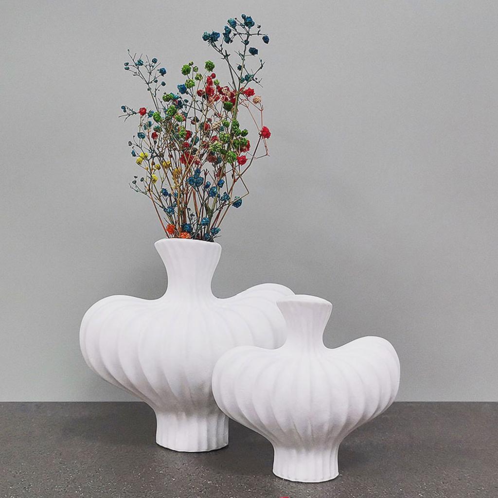 Silicone Vase Moulds Silicone Planter Molds Striped Shape Craft Molds Sculpture Moulds Suitable for Flower Arrangements