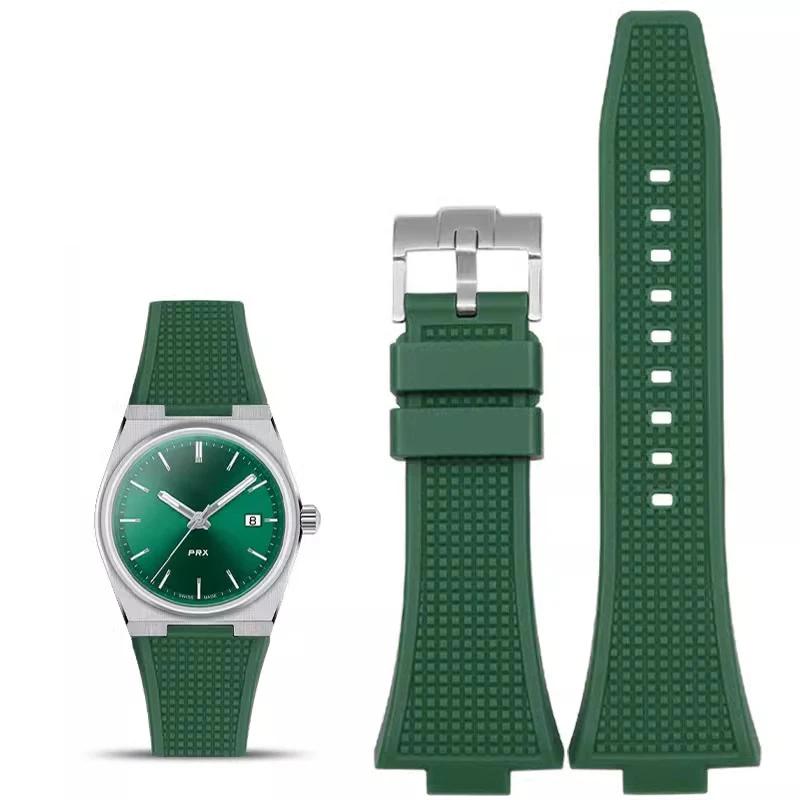 For Tissot PRX rubber strap T137 band Super Player 40mm men's bracelet watch strap T137407 T137410A replace wrist strap 27x12mm