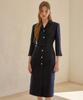 Julie And Kara 26Ss Calla134 Shebigins Serena Tweed Dress Navy