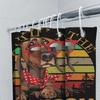 Vintage Rockin The Dog Mom Shower Curtain Hipster Decor For Your Bathroom With Red Glasses Polka Dot Bandana