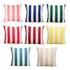 1Pcs Linen Pillowcase Cover 45x45cm Red Striped Pattern Couch Kissen Decoration Throw Pillow Case for Lounge Throw Pillow Cover