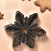 10Pcs/set Multiple Sizes Christmas Snowflake Cookie Cutter Stainless Steel Sandwich Mould  Chocolate