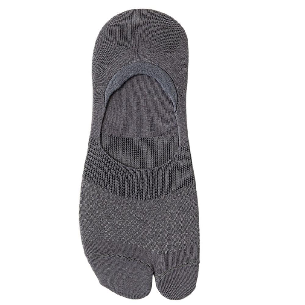

Low Cut Male Two Toe Socks Thin Men s Mesh Separate Toe Boat Sock Summer сірий колір