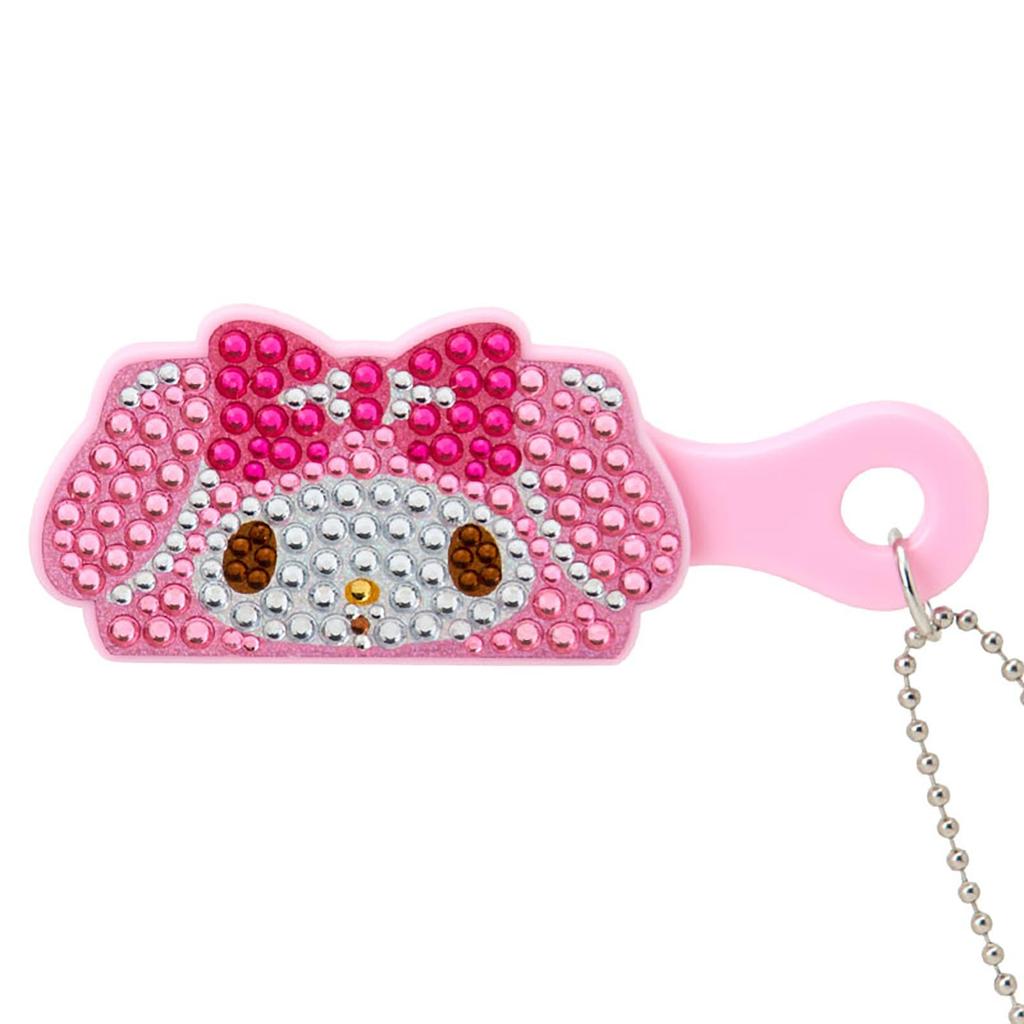 Sanrio Mini Brush Charm Deco My Melody Body and ABS Resin Brush Polypropylene Keychain Comb 413216 (Kira Miniature) Plate (Bristles)