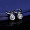 Trendy Imitace Moissanitu Střapcové Princeznovské Náušnice - Jednokarátové Kulaté Visací Manžety pro Ženy