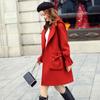 WTEMPO Christmas Red Coat Women's Thick Warm Autumn Winter Large Size Plush Jacket Turn-down Collar Streetwear Coat
