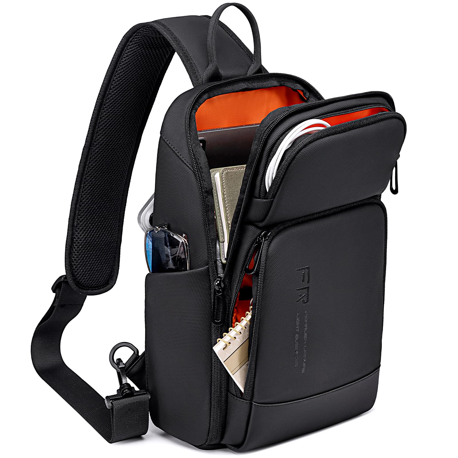 

Наплечная сумка для тела кроссбоди большая на одно плечо с USB-зарядкой, совместимая с дюймовым iPad, Switch, тело, вода, путешествия [FENRUIEN] Мужчины, Сумка,