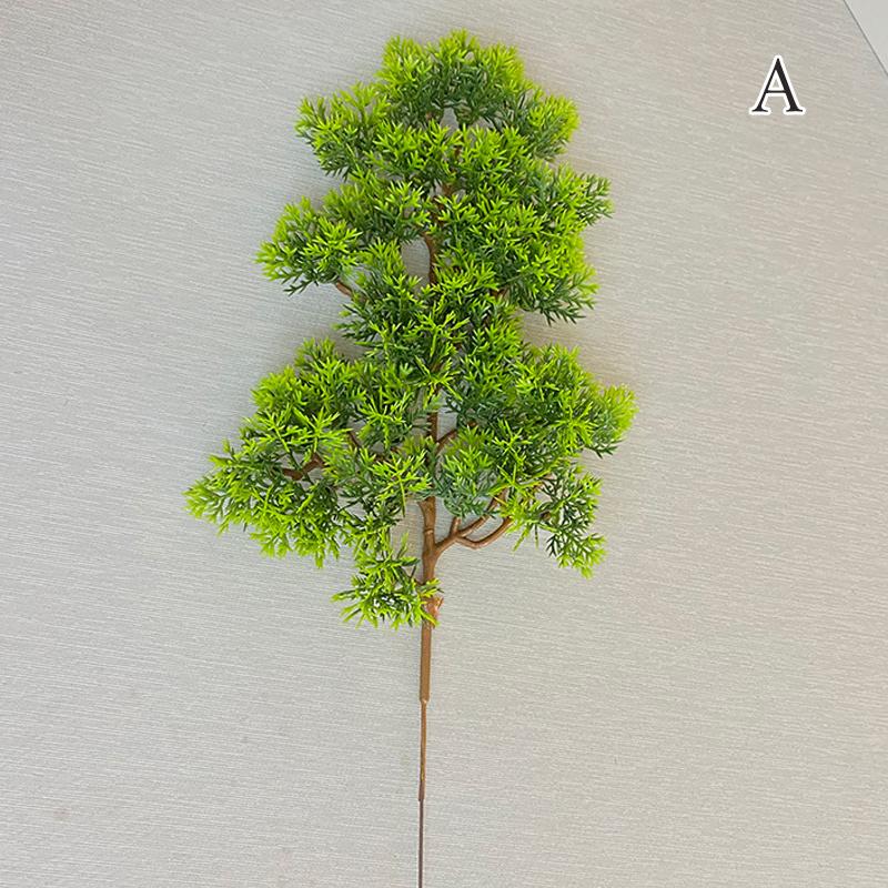 Hot Sale 1Pc Plastic Fake Artificial Pine Cypress Plant Bonsai Desktop Garden Plastic Tree Branch Home Office Decor