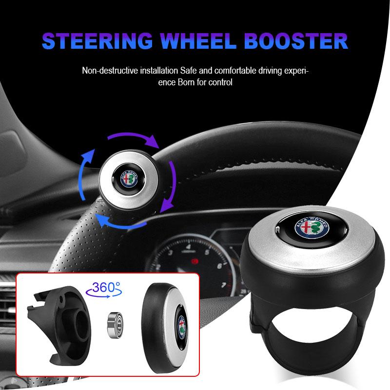360 Degree Rotating Car Steering Wheel Booster Steering Wheel Knob Ball Caps For 9mkdr Sline A1 A3 A4L A5 A6 A7 Q3 Q7 TT R8 B5 B6 mkdr9