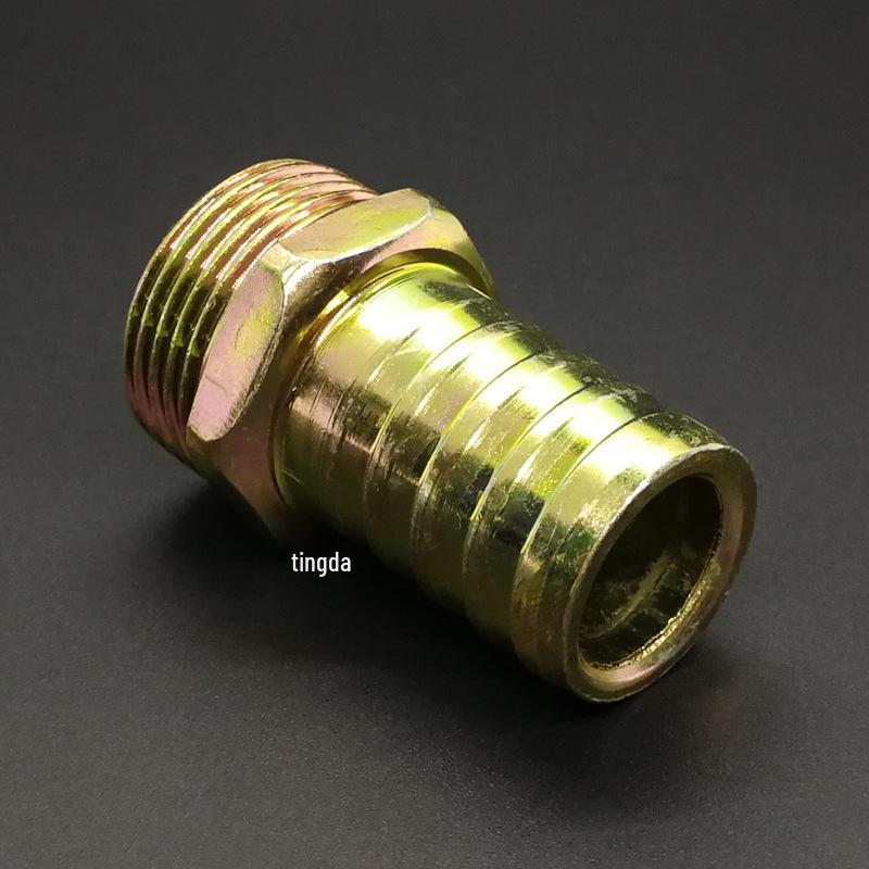Iron-Plated Threaded Pagoda Hose Connector - Fits 1/2, 3/4, 3/8, 1/4, 1 Inch