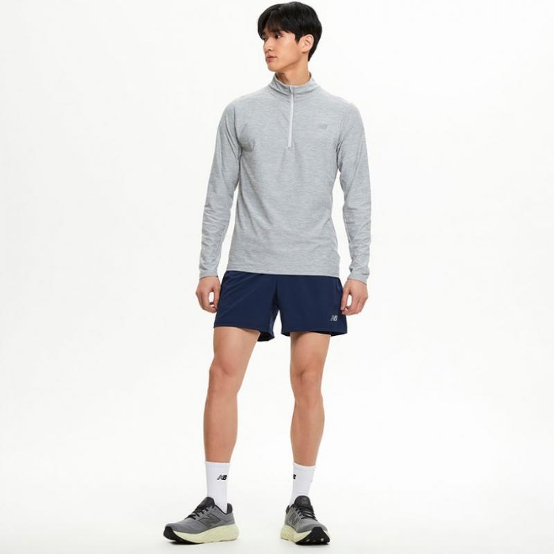 New Balance Nbnvf26201 Men Sports Essentials 4 Part 2 In 1 Woven Shorts  Navy 