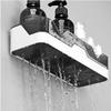 Self Adhesive Storage Rack, Wall Mounted Plastic Shelf Organizer for Bathroom Accessories and Hardware