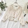 RUGOD Chiffon Damenblusen Einreihig Elegant Boho Chic Stil Sommer Tops Mode Tops