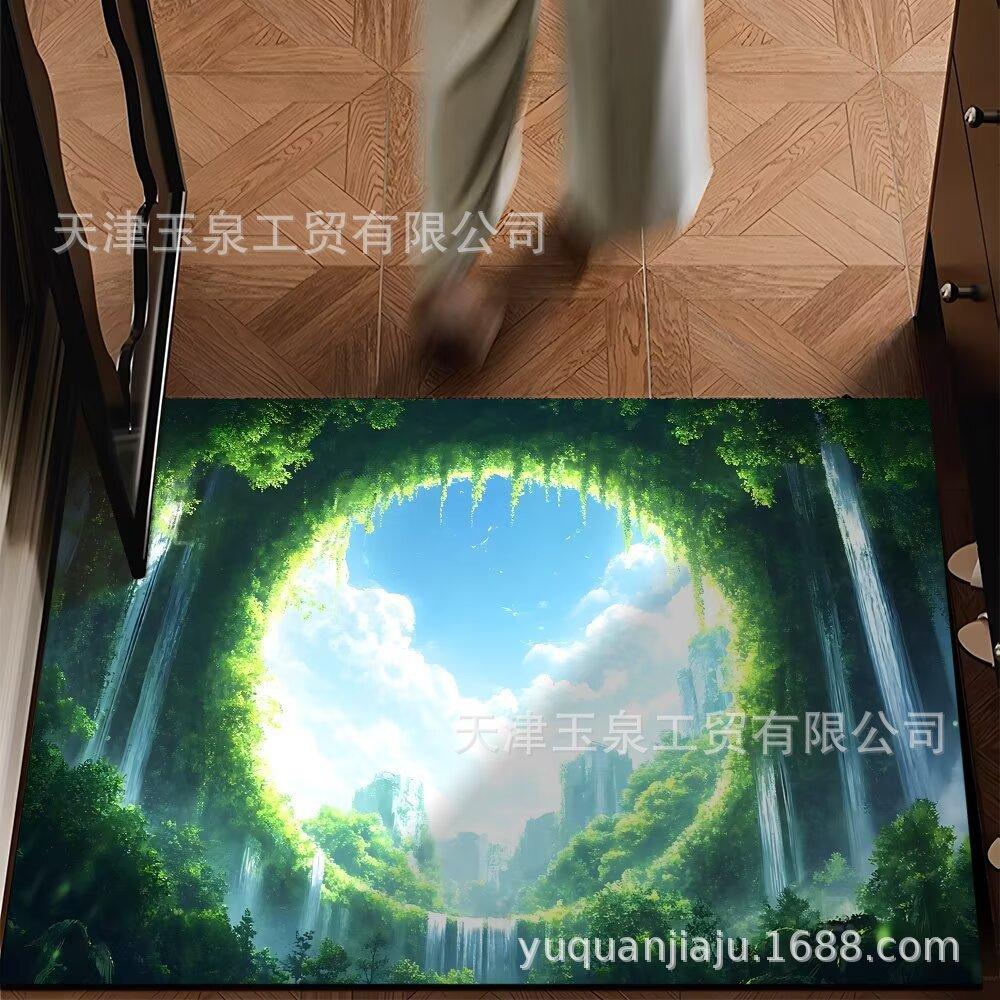 Home Floor Mat 3D Water Absorbing Quick Drying Floor Mat Dirt Resistant and Easy To Maintain Foot Mat