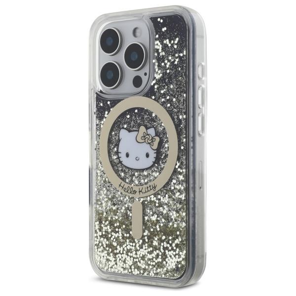 Hello Kitty Hkhmp16Xlgdik Iphone 16 Pro  Max 6.9 Czarny Złoty/Black Gold Hardcase Liquid Glitter Fever Magsafe