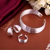 Copper rings Bracelets Jewelry set women fine Retro Multi-line bangle adjustable size Fashion Party Holiday gifts