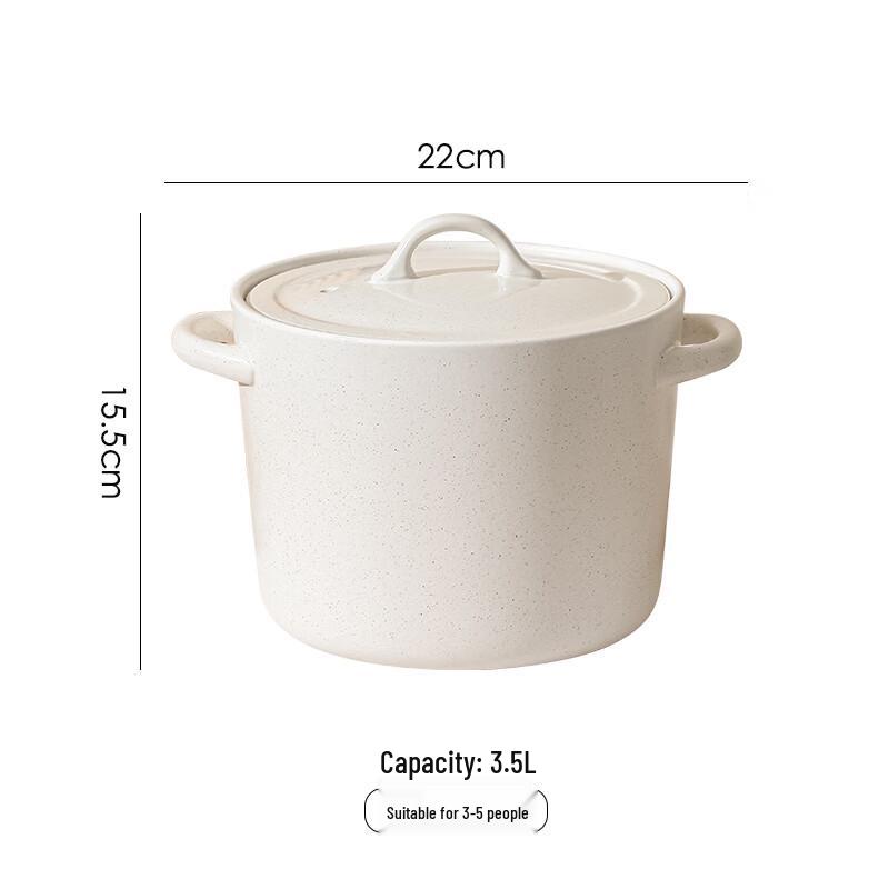 Naijiang White Ceramic Casserole Pot